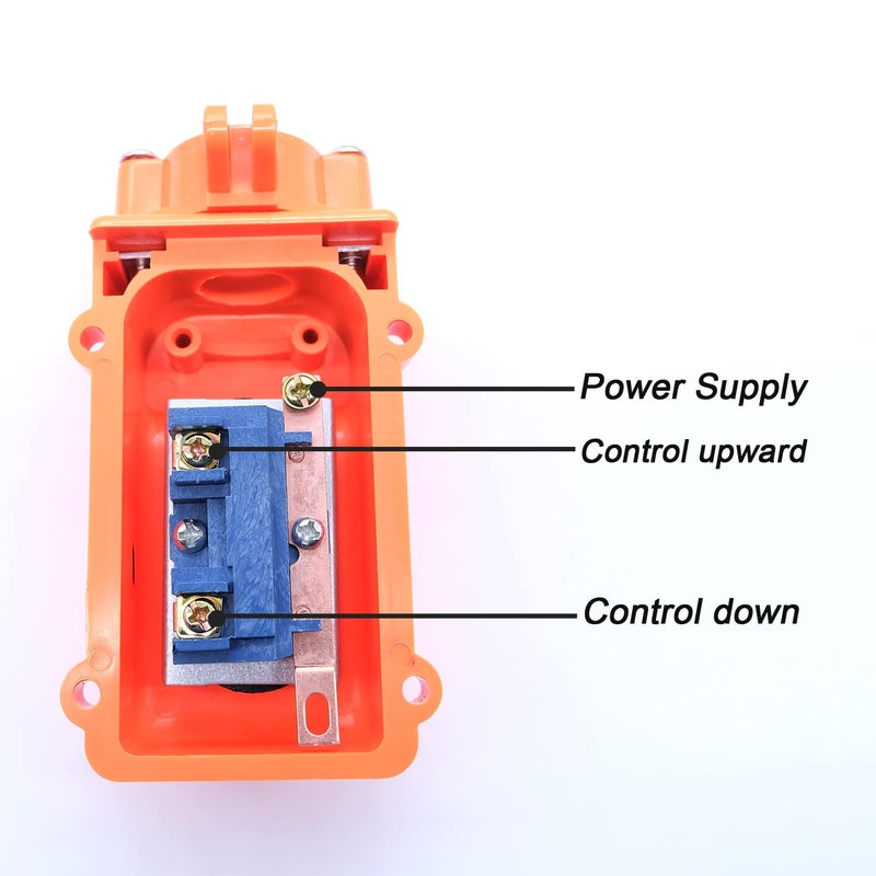 mxuteuk Rain Proof Up-Down Switch Control Station, Crane Pendant Hoist Push Button Switch Momentary COB61-UP-DOWN - Image 5